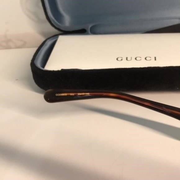 Authentic ✨ Brand New Gucci GG0980S 002 Sunglasses – Tortoise Havana with Orange - Picture 13 of 13